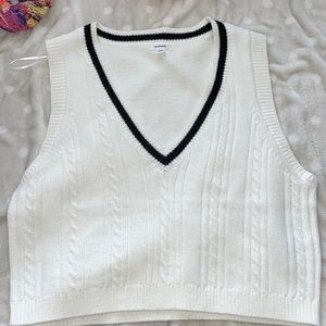 Garage cropped sweater vest